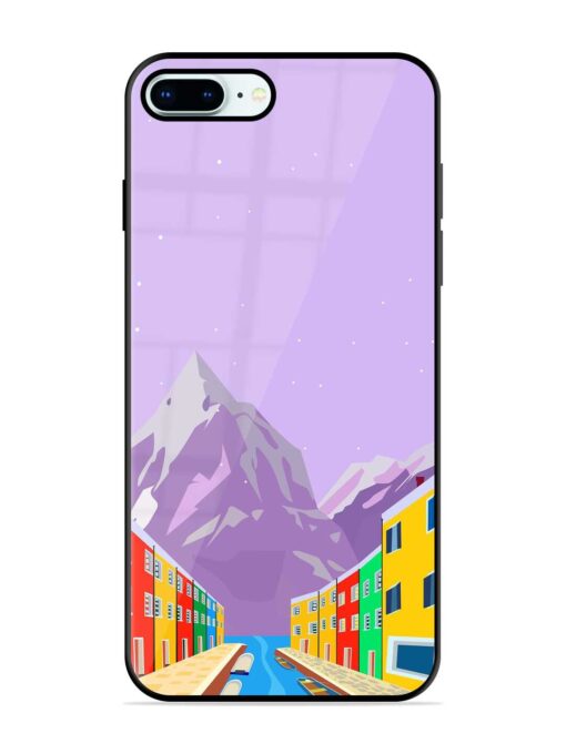 Venice City Illustration Glossy Metal Phone Cover for Apple Iphone 8 Plus Zapvi