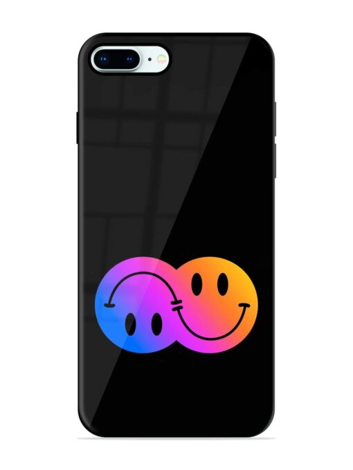 Gradient Smile Art Glossy Metal TPU Phone Cover for Apple Iphone 8 Plus Zapvi