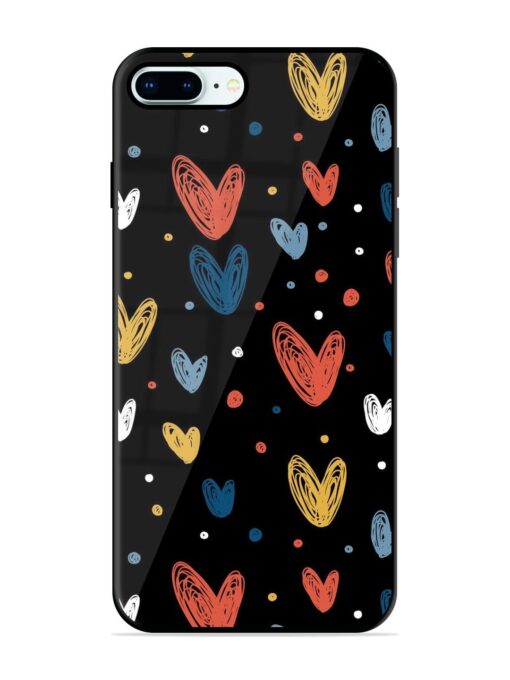 Happy Valentines Day Glossy Metal TPU Phone Cover for Apple Iphone 8 Plus Zapvi