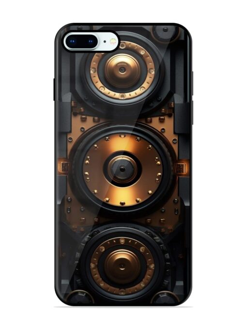 Sound Box Glossy Metal Phone Cover for Apple Iphone 8 Plus Zapvi