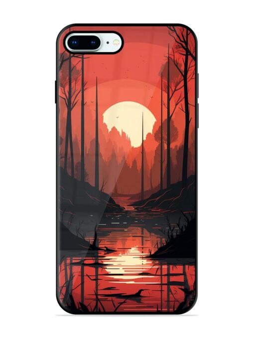 Natural Landscape Glossy Metal Phone Cover for Apple Iphone 8 Plus Zapvi