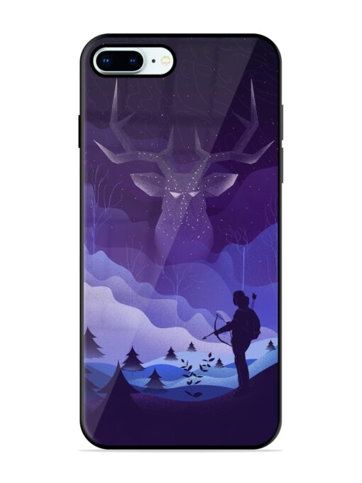 Deer Forest River Glossy Metal Phone Cover for Apple Iphone 8 Plus Zapvi