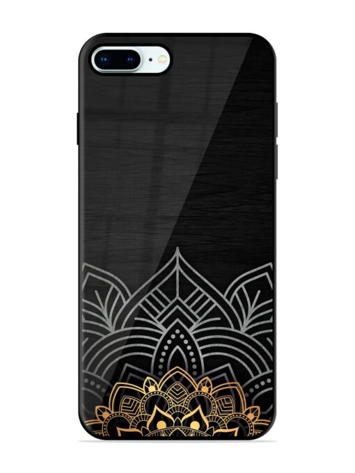 Decorative Golden Pattern Glossy Metal Phone Cover for Apple Iphone 8 Plus Zapvi