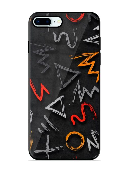 Grungy Graffiti Glossy Metal Phone Cover for Apple Iphone 8 Plus