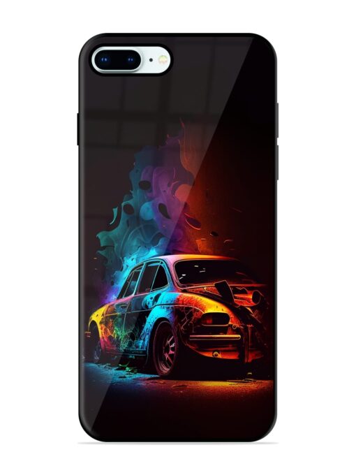 High Classic Car Art Glossy Metal Phone Cover for Apple Iphone 8 Plus Zapvi