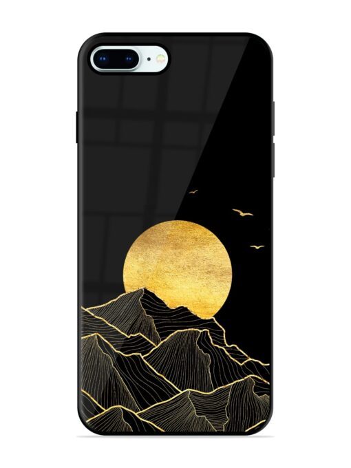 Golden Sunrise Glossy Metal Phone Cover for Apple Iphone 8 Plus