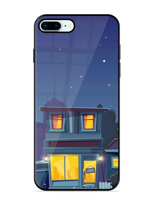 Vector Night House Glossy Metal Phone Cover for Apple Iphone 8 Plus Zapvi