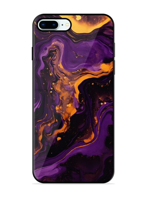 Painting Of A Purple Glossy Metal Phone Cover for Apple Iphone 8 Plus Zapvi