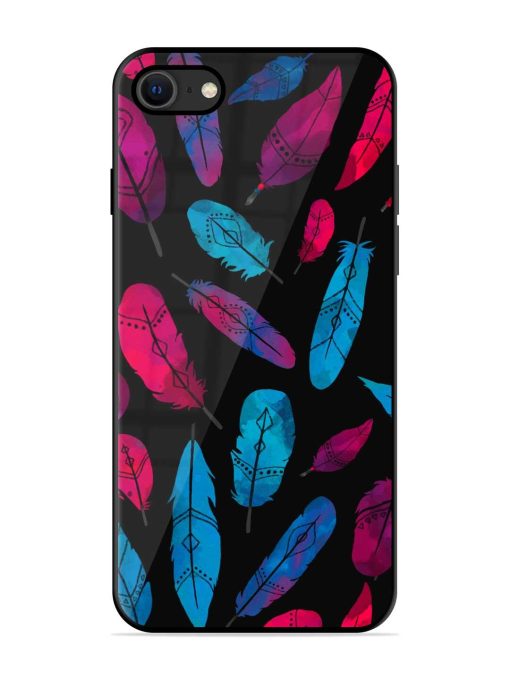 Feather Art Glossy Metal Phone Cover for Apple Iphone Se (2020) Zapvi