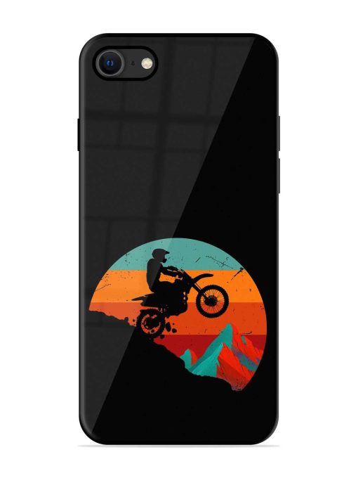 Mountain Bike Glossy Metal Phone Cover for Apple Iphone Se (2020) Zapvi