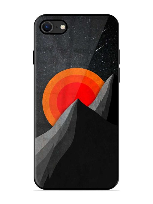 Black Mountain Glossy Metal Phone Cover for Apple Iphone Se (2020) Zapvi