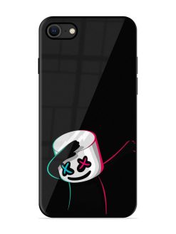 Black Marshmallow Glossy Metal Phone Cover for Apple Iphone Se (2020)