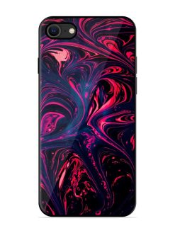 Abstract Background Glossy Metal Phone Cover for Apple Iphone Se (2020)