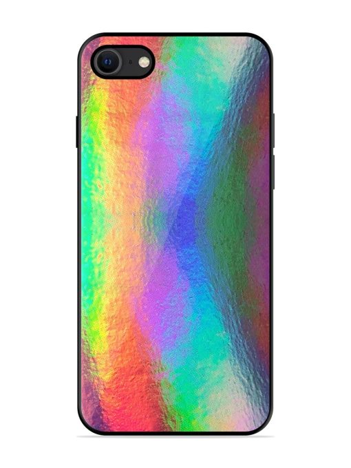 Colorful Holographic Background Glossy Metal TPU Phone Cover for Apple Iphone Se (2020)