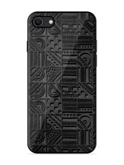 Seamless Pattern Glossy Metal Phone Cover for Apple Iphone Se (2020)