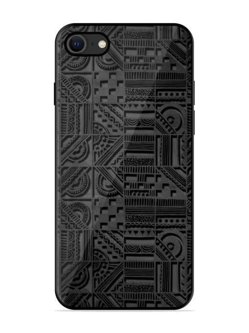 Seamless Pattern Glossy Metal Phone Cover for Apple Iphone Se (2020) Zapvi