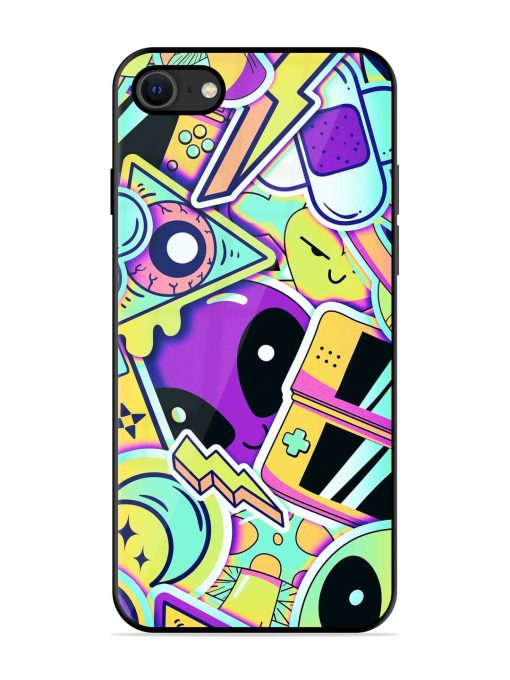 Scratch Art Glossy Metal Phone Cover for Apple Iphone Se (2020) Zapvi