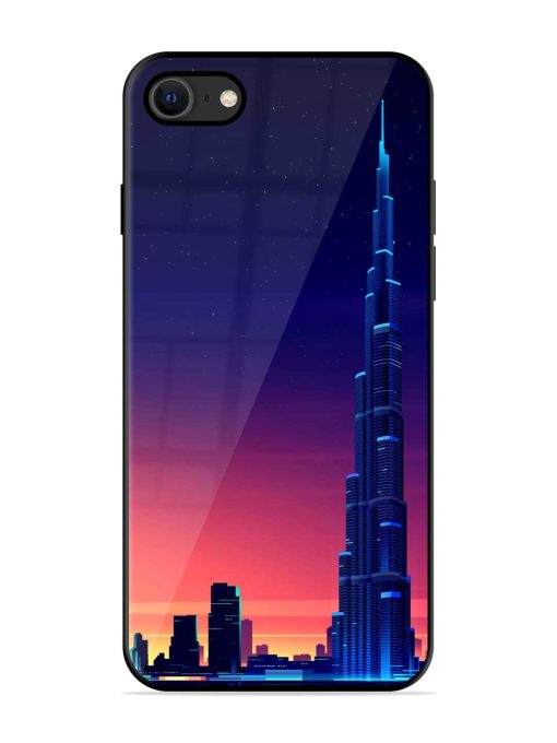 Burj Khalifa Abstract Glossy Metal Phone Cover for Apple Iphone Se (2020) Zapvi