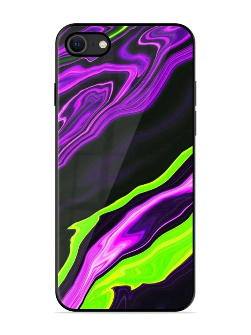 Bright Fluid Violet Glossy Metal Phone Cover for Apple Iphone Se (2020)