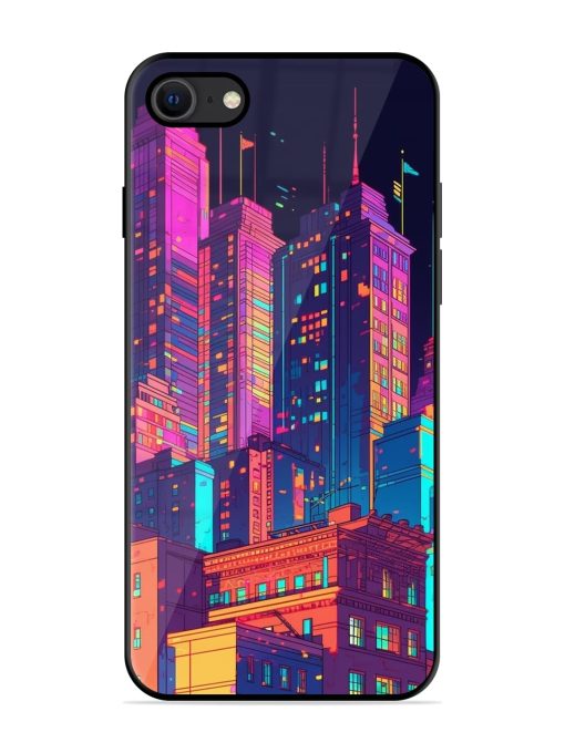 City View Glossy Metal Phone Cover for Apple Iphone Se (2020) Zapvi