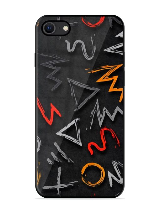 Grungy Graffiti Glossy Metal Phone Cover for Apple Iphone Se (2020) Zapvi