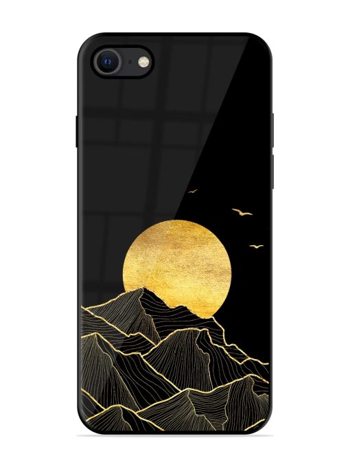 Golden Sunrise Glossy Metal Phone Cover for Apple Iphone Se (2020)