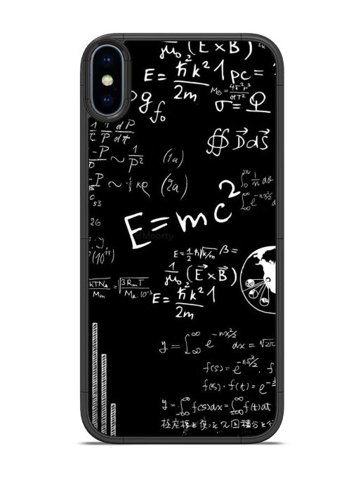 E=Mc2 Mass?Energy Equivalence Glossy Metal Phone Cover for Apple Iphone X