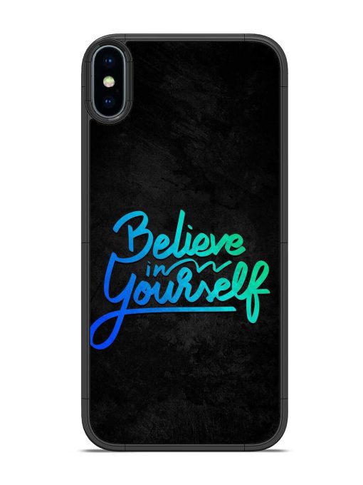 Believe In Yourself Glossy Metal Phone Cover for Apple Iphone X Zapvi