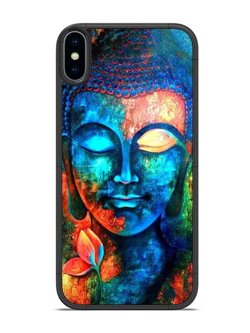 Buddha Painting Glossy Metal Phone Cover for Apple Iphone X