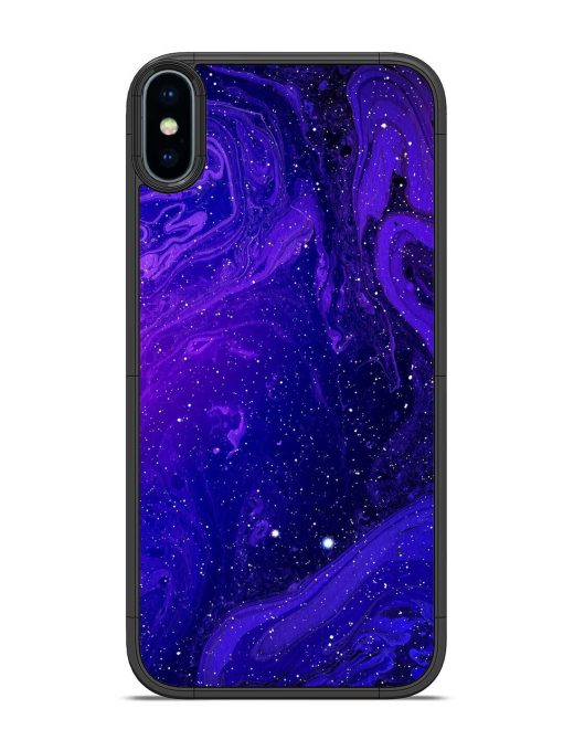 Galaxy Acrylic Abstract Art Glossy Metal Phone Cover for Apple Iphone X