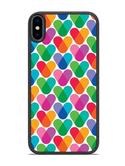 Overlapping Colors Colorful Glossy Metal TPU Phone Cover for Apple Iphone X