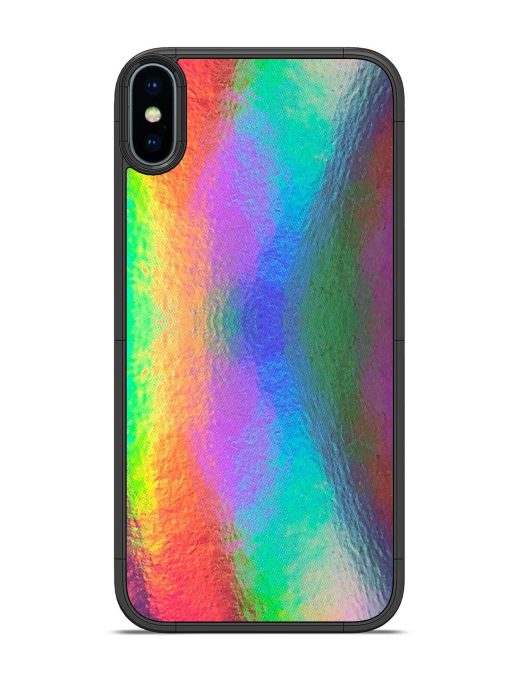 Colorful Holographic Background Glossy Metal TPU Phone Cover for Apple Iphone X