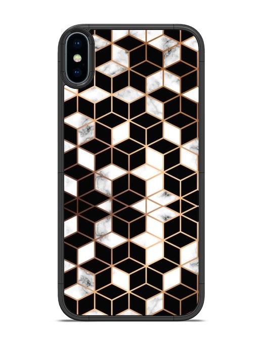 Vector Marble Texture Glossy Metal Phone Cover for Apple Iphone X