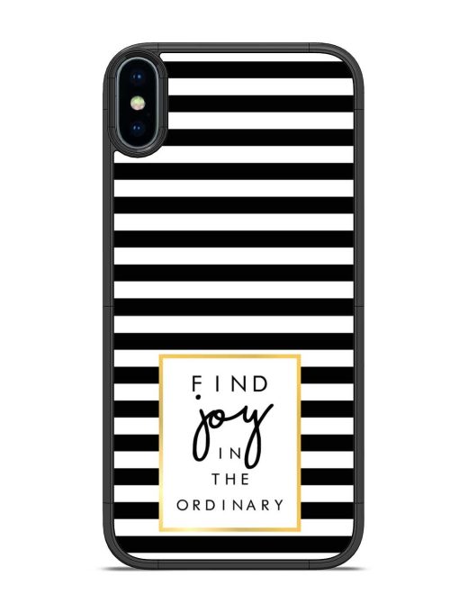 Slogan Print On Glossy Metal Phone Cover for Apple Iphone X