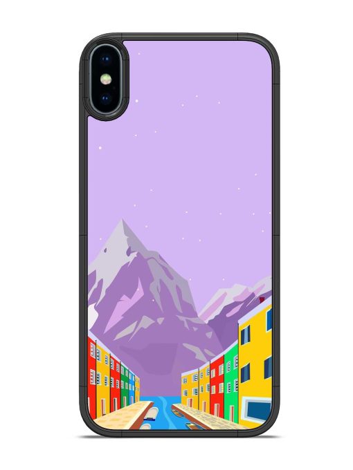 Venice City Illustration Glossy Metal Phone Cover for Apple Iphone X