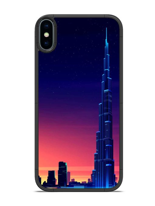 Burj Khalifa Abstract Glossy Metal Phone Cover for Apple Iphone X