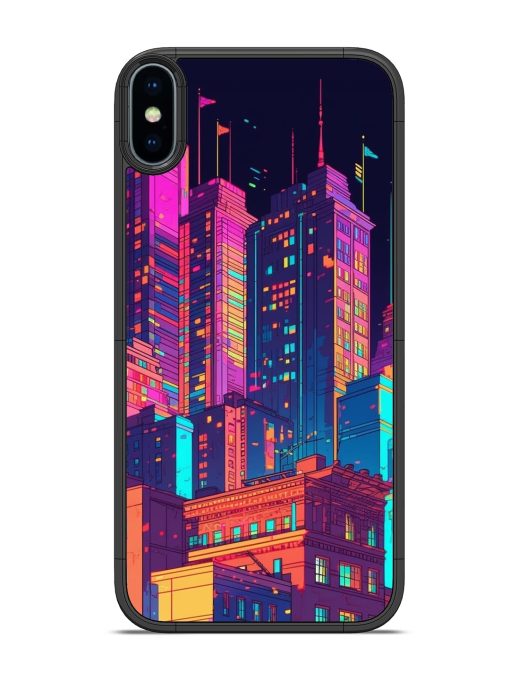 City View Glossy Metal Phone Cover for Apple Iphone X