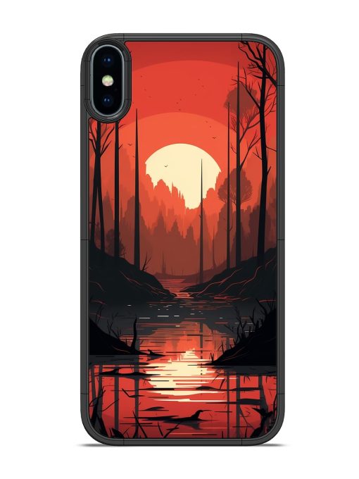 Natural Landscape Glossy Metal Phone Cover for Apple Iphone X