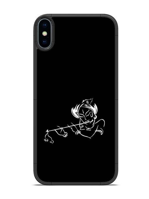 Krishna Flute Glossy Metal Phone Cover for Apple Iphone X