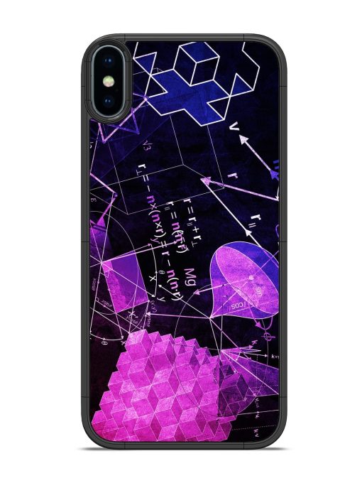 Math Physics Formula Art Glossy Metal Phone Cover for Apple Iphone X