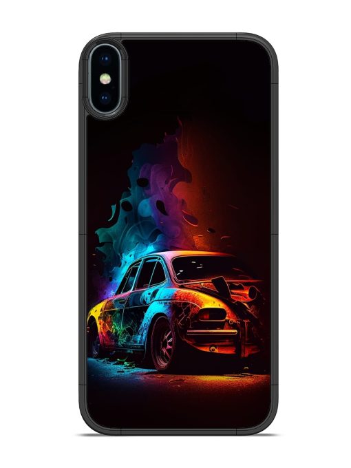 High Classic Car Art Glossy Metal Phone Cover for Apple Iphone X