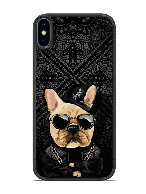 Gangsta Cool Sunmetales Dog Glossy Metal Phone Cover for Apple Iphone X