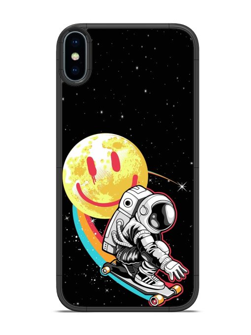 Astronaut Art Glossy Metal Phone Cover for Apple Iphone X Zapvi