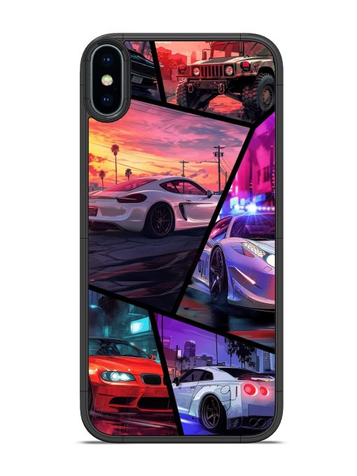 Ride In Pixels Glossy Metal Phone Cover for Apple Iphone X Zapvi