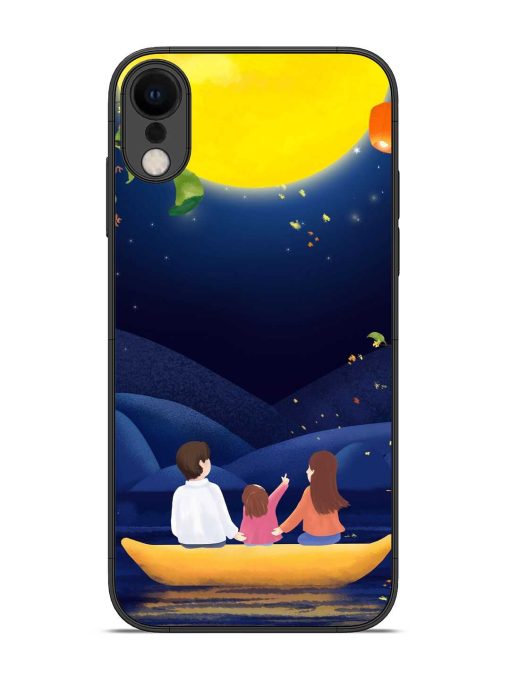 Happy Family And Beautiful View Glossy Metal Phone Cover for Apple Iphone Xr