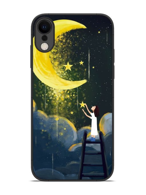 Moonlight Healing Night Illustration Glossy Metal TPU Phone Cover for Apple Iphone Xr