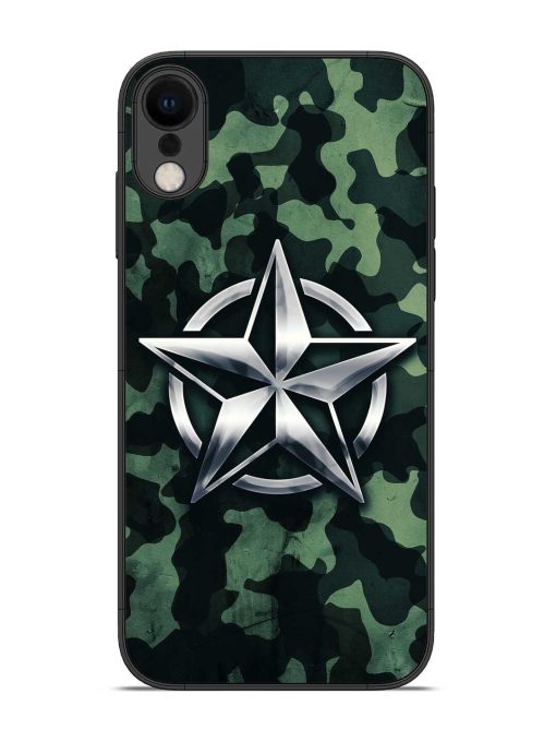 Indian Army Star Design Glossy Metal Phone Cover for Apple Iphone Xr Zapvi