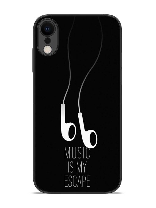 Music Is My Escape Glossy Metal Phone Cover for Apple Iphone Xr