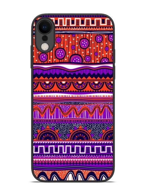 Ethnic Seamless Pattern Glossy Metal TPU Phone Cover for Apple Iphone Xr Zapvi