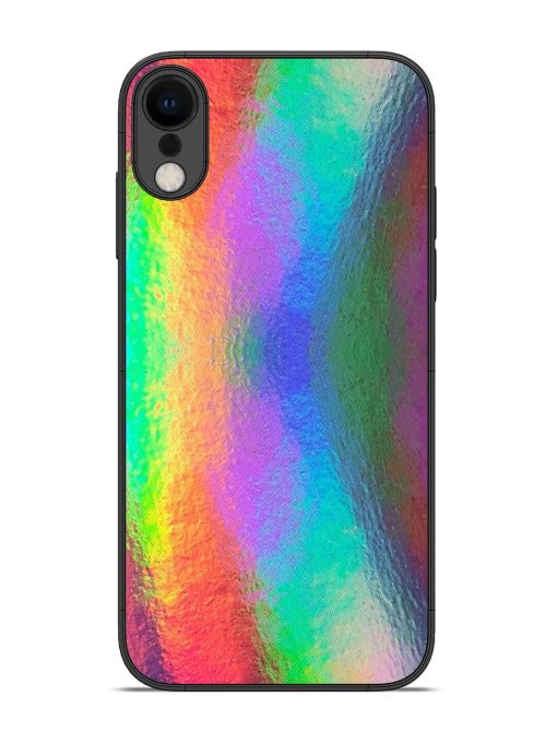 Colorful Holographic Background Glossy Metal TPU Phone Cover for Apple Iphone Xr